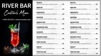 White Modern & Minimal Drinks Menu Digital Di template