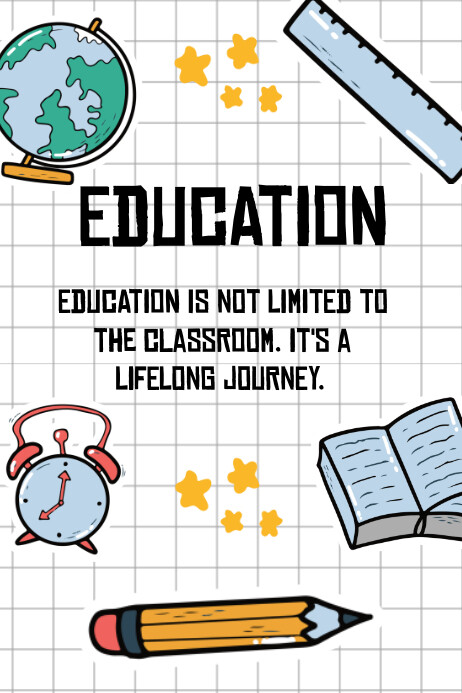 White Modern & Minimal Educational Quote Post Plakat template