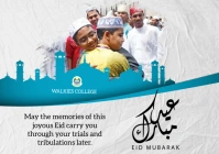 White Modern & Minimal Eid Mubarak A5 template