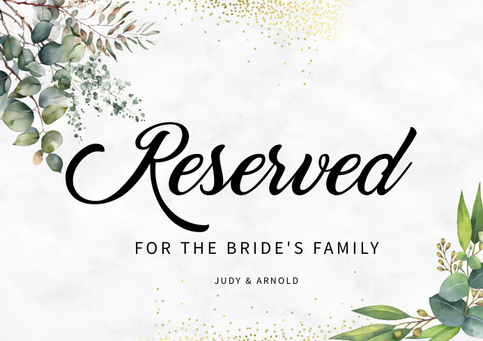 White Modern & Minimal Eucalyptus Reserved We A4 template