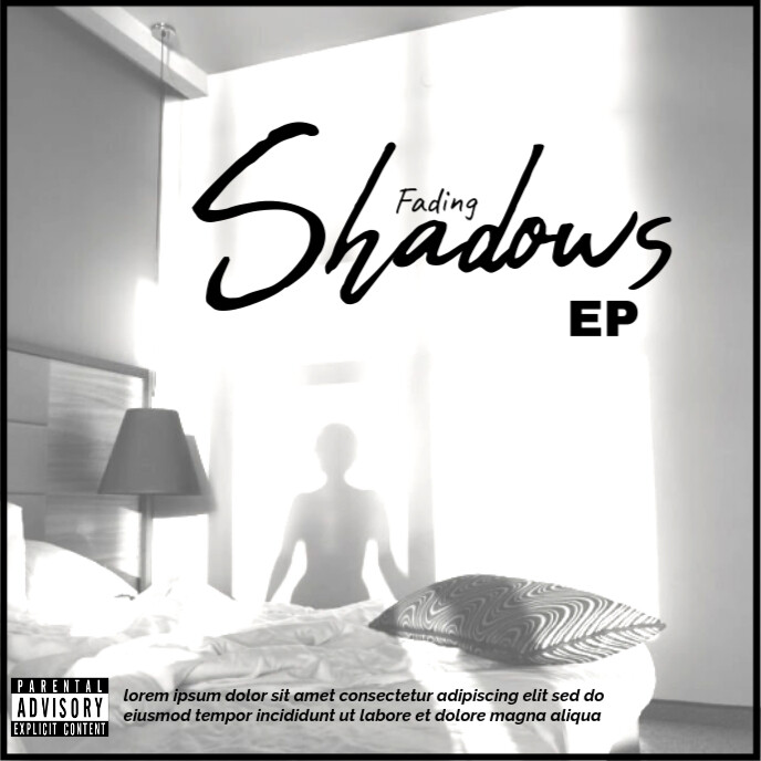 White Modern & Minimal Fading Shaadows Album Cover template