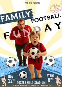 White Modern & Minimal Family Football Funday Schedule A4 template