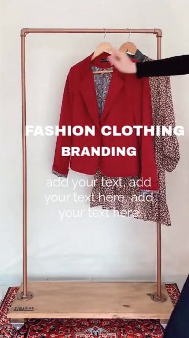White Modern & Minimal Fashion Clothing Video  Instagram Reel template