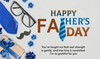 White Modern & Minimal Father's Day Card Tag Etiqueta template