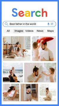 White Modern & Minimal Father's Day Instagram template