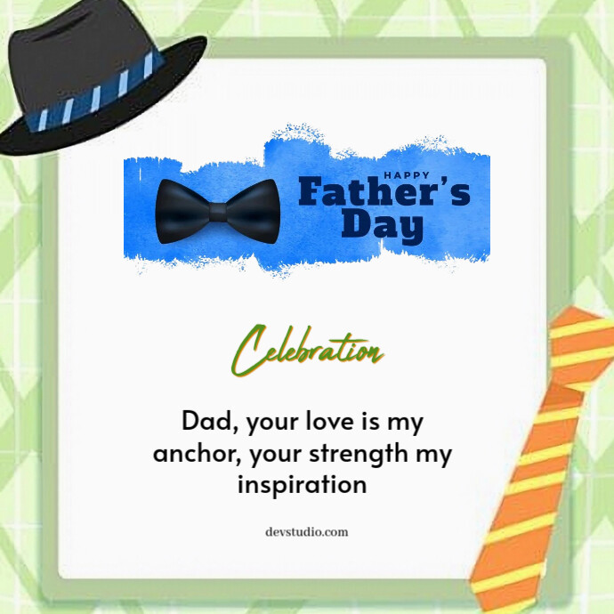 White Modern & Minimal Father's Day Post Logo Logotyp template