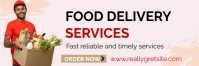 White Modern & Minimal Food Delivery Services Nagłówek wiadomości e-mail template