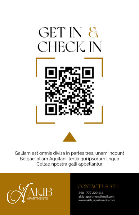 White Modern & Minimal Get In & Check In Printable Accessories Grey Gold And Black Mi Half Page Wide template