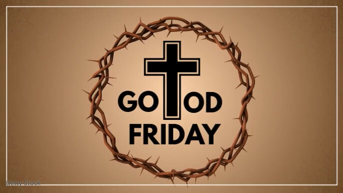 White Modern & Minimal Good Friday Youtube Thumbnail template