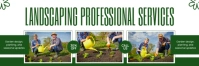 White Modern & Minimal Green Lanscaping Professional Services Header Email 电子邮件标题 template