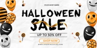 White Modern & Minimal Halloween Sale Eventb template