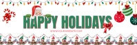 White Modern & Minimal Happy Holidays Twitter Banner template