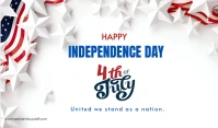 White Modern & Minimal Happy Independence Day Tag template