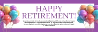 White Modern & Minimal Happy Retirement Twitt En-tête Twitter template