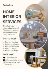 White Modern & Minimal Home Interior Design A A2 template