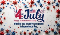 White Modern & Minimal Independence Day  Tag template