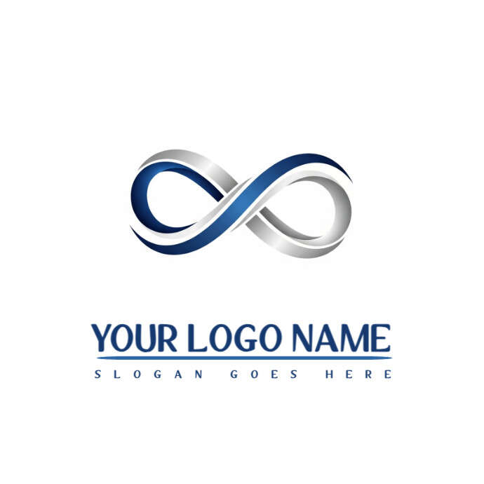 White Modern & Minimal Inifinity Logo Timeless Limitless Power Endless Possibilities Infinity Symbol template
