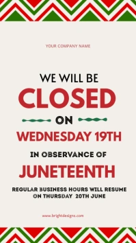 White Modern & Minimal Juneteenth Instagram Instagram-Story template