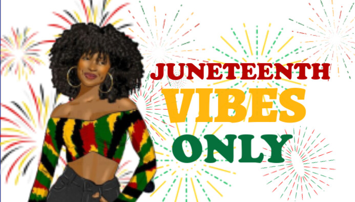 White Modern & Minimal Juneteenth Vibes  Blog Header template