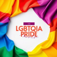 White Modern & Minimal Lgbtqia Pride Month Instagram Post template