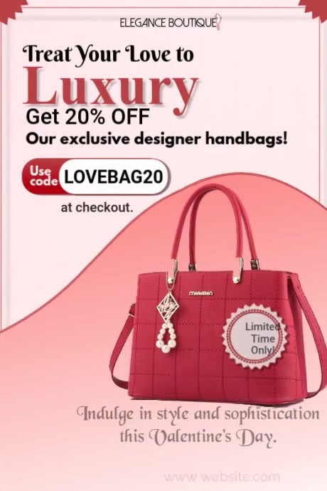 White Modern & Minimal Luxury Handbags Poster Plakat template