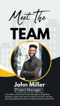 White Modern & Minimal Meet The Team Instagram Story template