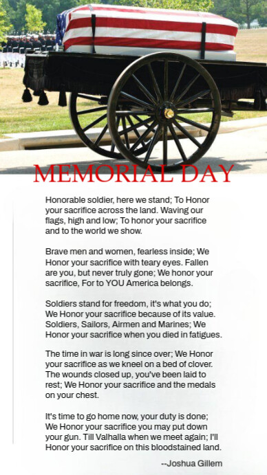 White Modern & Minimal Memorial Day Instagram Story template
