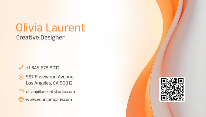 White Modern & Minimal Minimalist Name Card Design Business Card template
