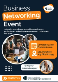 White Modern & Minimal Networking Event A6 template