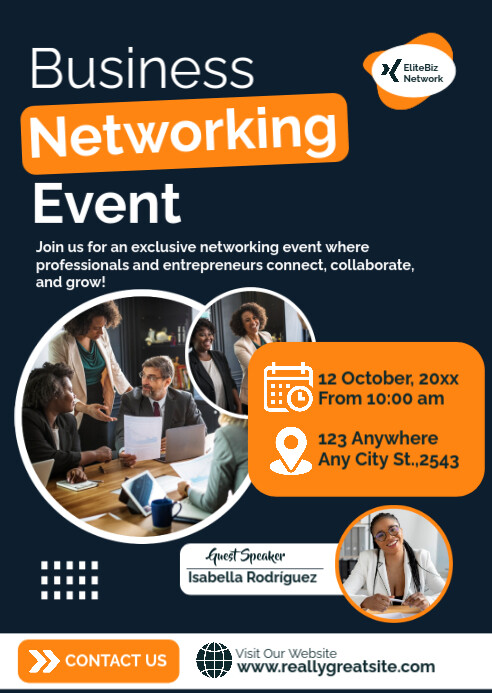 White Modern & Minimal Networking Event A6 template