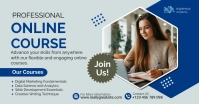 White Modern & Minimal Online Course Facebook Shared Image template