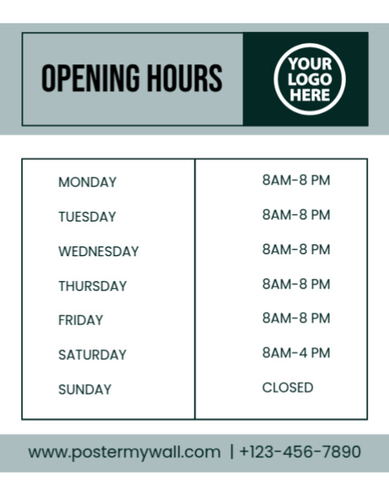 White Modern & Minimal Opening Hour, Business Hours Instagram Portrait ...