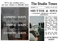White Modern & Minimal Photo Studio Newspaper A2 template