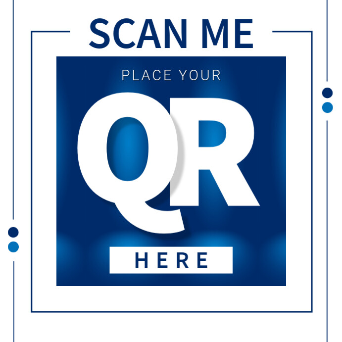 White Modern & Minimal Scan Me Qr Code Instagram Post template