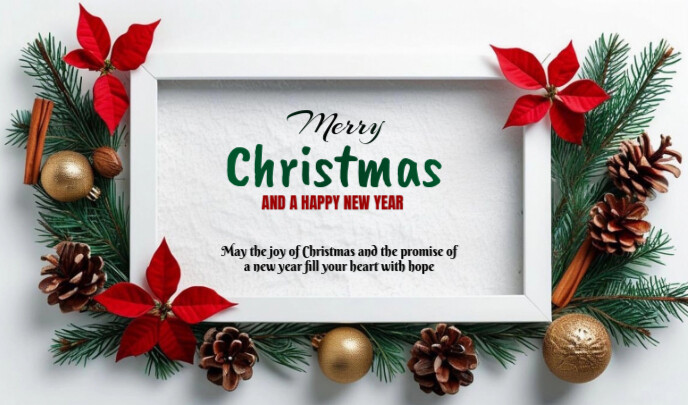 White Modern & Minimal Season Greetings Tag Etykietka doczepna template