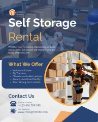 White Modern & Minimal  Self Storage Services Promotion Template Instagram Portrait