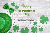 White Modern & Minimal St Patrick's Day Label template
