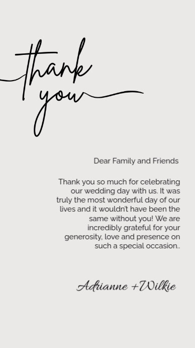 White Modern & Minimal Thank You Instagram Story template