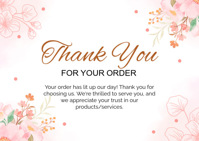 White Modern & Minimal Thank You Posts  Postcard ไปรษณียบัตร template
