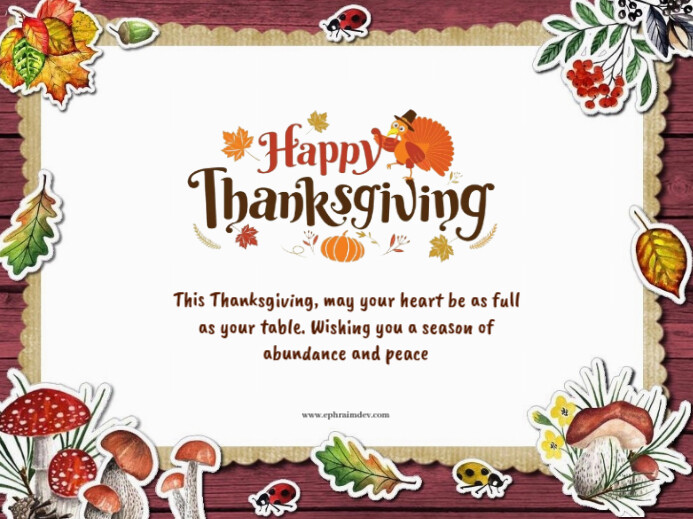 White Modern & Minimal Thanksgiving Day Yard Sign template
