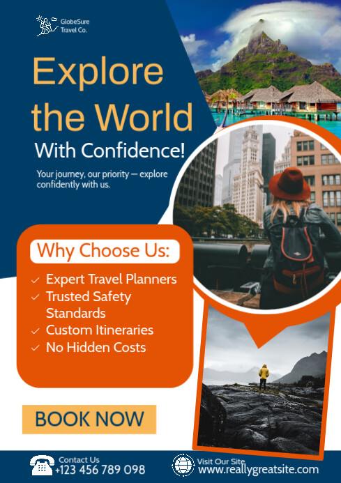 White Modern & Minimal Travel Agent Flyer Template A2