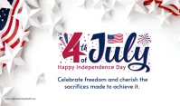 White Modern & Minimal Usa Independence Day Tag template