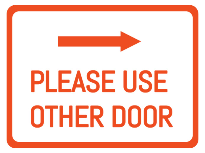 White Modern & Minimal Use Other Door Sign Board Template  Yard Sign