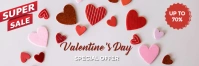 White Modern & Minimal Valentine's Day Super Sale Banner Email Header template