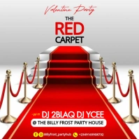 White Modern & Minimal Valentine's Night Party Red Carpet Instagram Post template