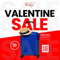 White Modern & Minimal Valentine Sale  Instagram Post template