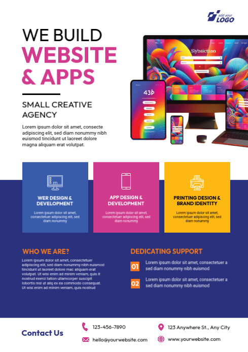 White Modern & Minimal Web Design Service, A4 template