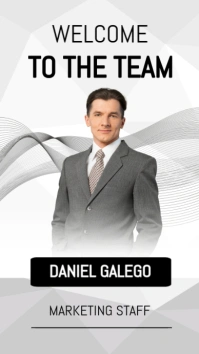 White Modern & Minimal Welcome Digital Displa template