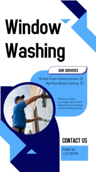 White Modern & Minimal Window Cleaning  Instagram Story Instagram-verhaal template