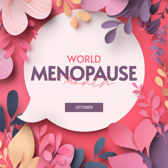 White Modern & Minimal World Menopause Month Instagram Post Template ...